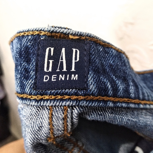 GAP Bermuda Mom Raw Hem High Rise High Waist Jean Shorts Size 25 - Picture 14 of 16